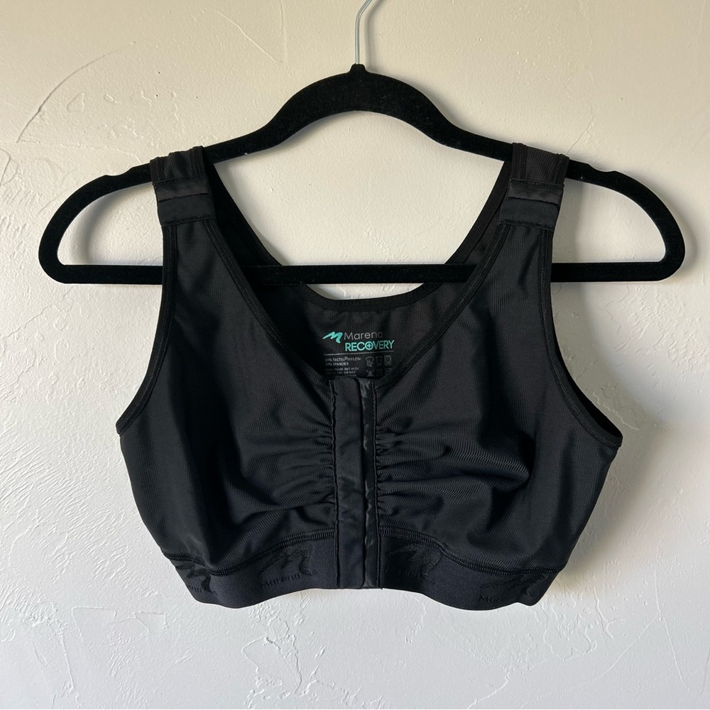 Marena Recovery Original Recovery Post Surgical Bra Black Size 38B/C